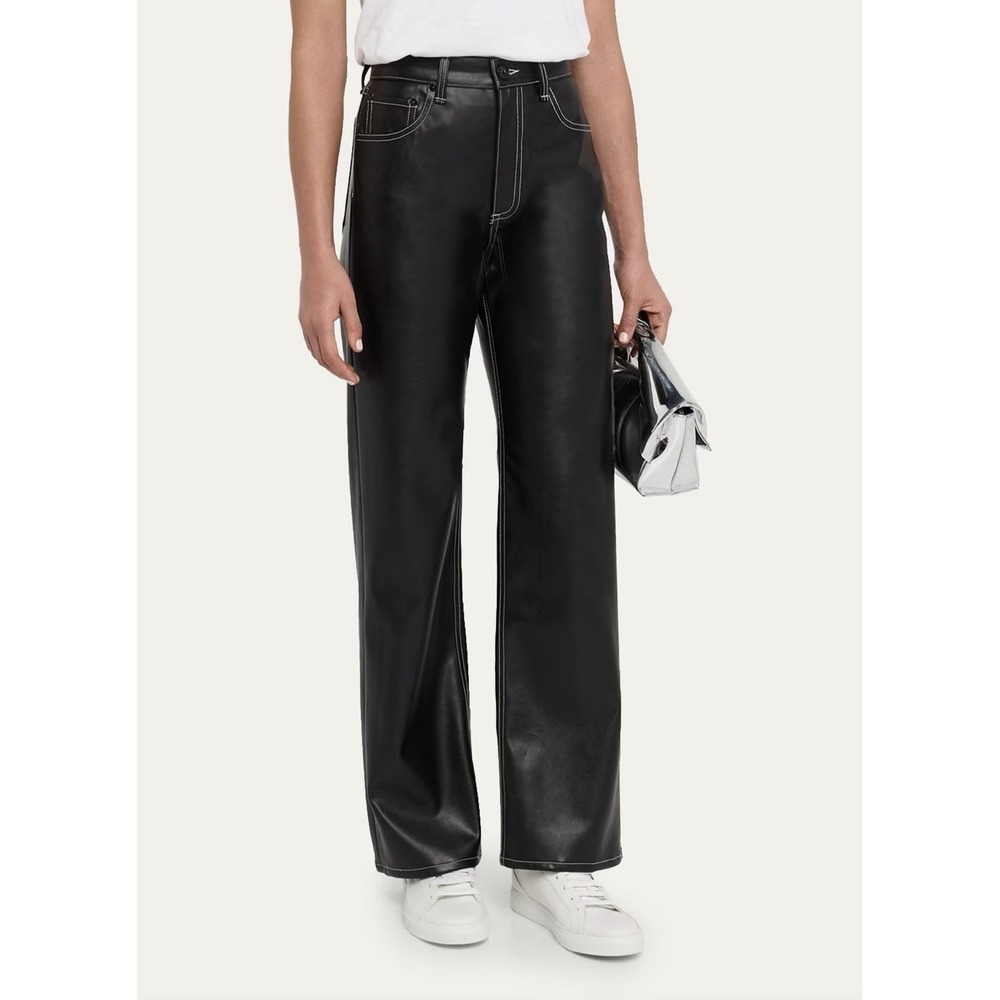 Rag & Bone Shea Faux Leather Straight-Leg Pants Women's NWT MSRP $348 Size 27